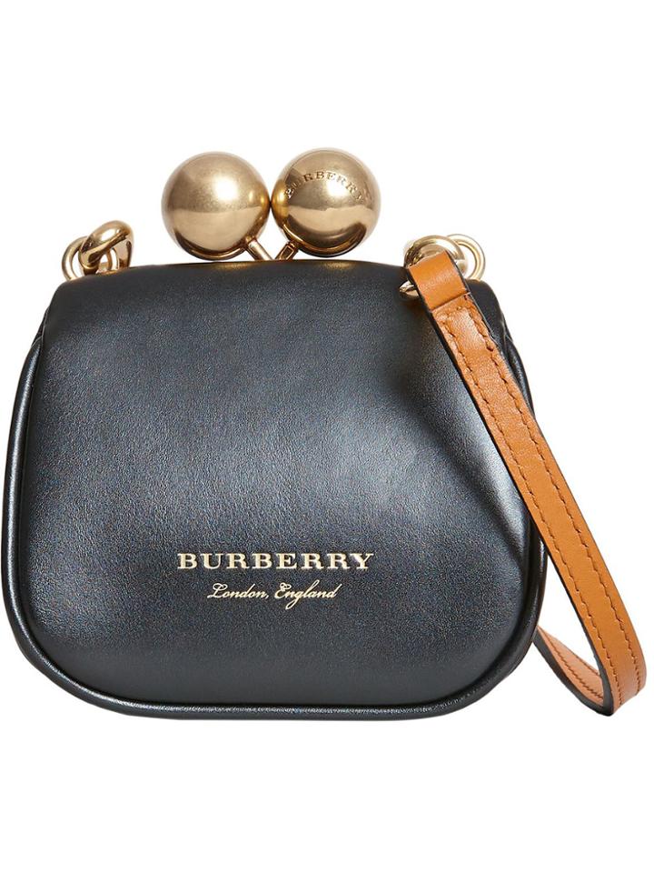 Burberry Mini Metal Frame Clutch Bag - Black