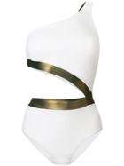Zeus+dione Cut Out Swimsuit - White