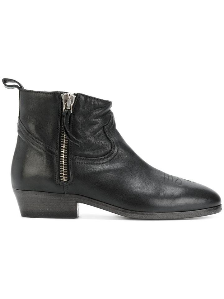 Golden Goose Stitching Detail Boots - Black