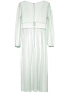 Tu Es Mon Trésor Key Hall Tulle Puff Sleeve Dress - Blue