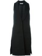 Givenchy Sleeveless Long Blazer, Women's, Size: 36, Black, Viscose/wool