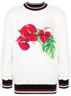 Dolce & Gabbana Anthurium Print Sweatshirt - White