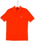Boss Kids Logo Plaque Polo Shirt, Boy's, Size: 16 Yrs, Yellow/orange