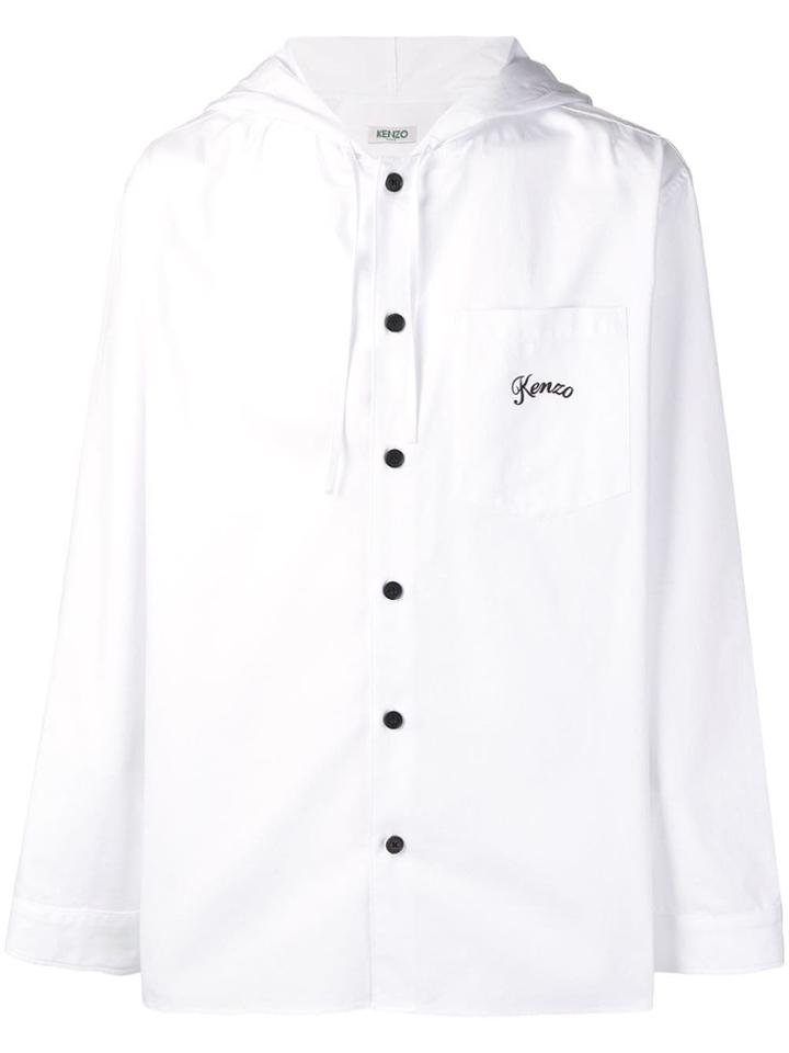 Kenzo Hooded Logo Shirt - White