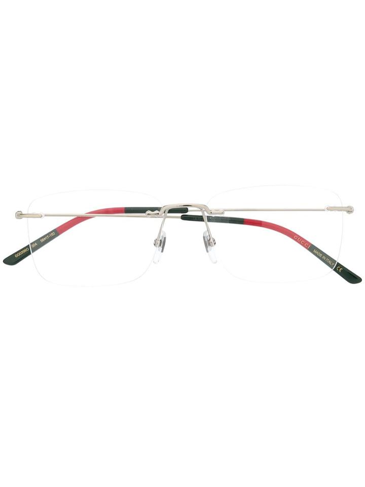 Gucci Eyewear Rectangular Frame Glasses - Green