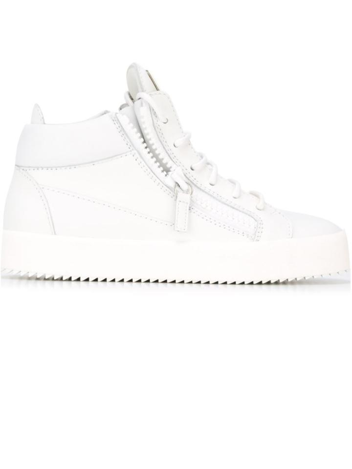 Giuseppe Zanotti Design Kriss Mid-top Sneakers, Women's, Size: 36, White, Leather/rubber