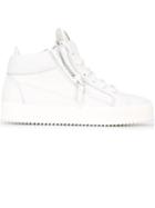Giuseppe Zanotti Design Kriss Mid-top Sneakers, Women's, Size: 36, White, Leather/rubber