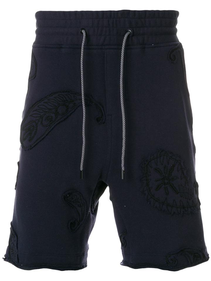 Wooyoungmi Embroidered Applique Shorts - Blue