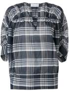 Christian Wijnants Checkered Ruched Detailed Top - Grey
