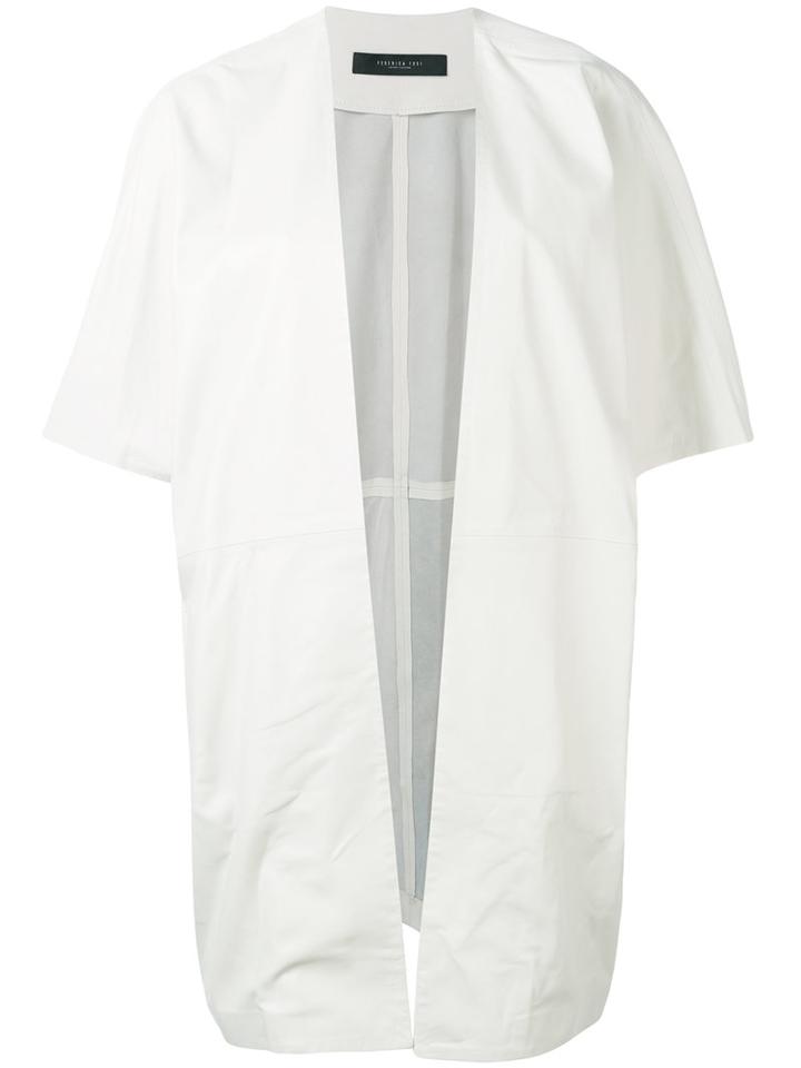 Federica Tosi - Shortsleeved Jacket - Women - Leather - S, White, Leather