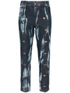 Delada Tie-dye Straight-leg Jeans - Blue