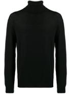 Jil Sander Ribbed Roll-neck Knitted Jumper - Black