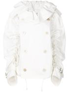 Junya Watanabe Structured Ruched Jacket - White