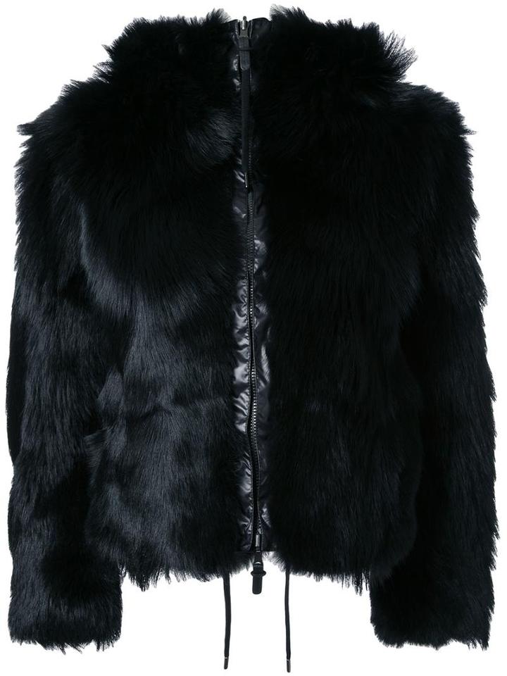 Kru Fur Reversible Hooded Jacket, Women's, Size: Medium, Black, Polyester