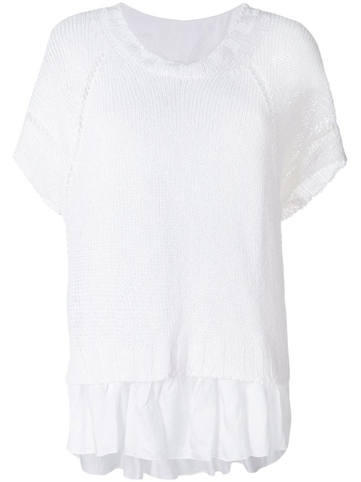 P.a.r.o.s.h. Knitted Layered Top - White