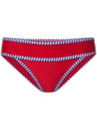 Duskii - Iao Valley Bikini Pants - Women - Neoprene - 14, Red, Neoprene