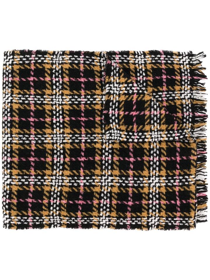 Liu Jo Classic Tartan Scarf - Black