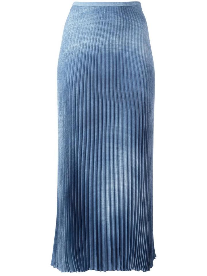 Ermanno Scervino Midi Pleated Skirt, Women's, Size: 44, Blue, Viscose