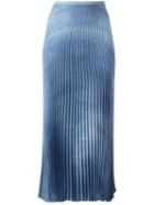 Ermanno Scervino Midi Pleated Skirt, Women's, Size: 44, Blue, Viscose