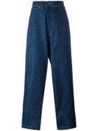 E. Tautz 'field' Wide Leg Jeans - Blue