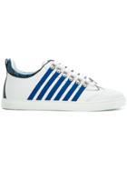Dsquared2 Striped Lace-up Sneakers - White