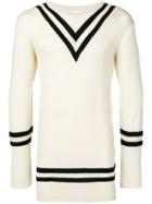 Comme Des Garçons Vintage Stripes Detailing Jumper - White