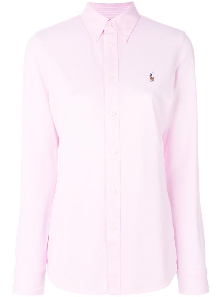 Polo Ralph Lauren Knit Oxford Shirt - Pink & Purple
