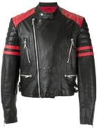 À La Garçonne Hand-painted Biker Jacket - Black