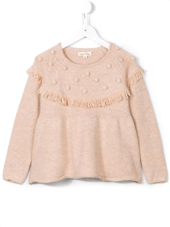 Louise Misha 'ansel' Bobble Knit Jumper, Toddler Girl's, Size: 4 Yrs, Nude/neutrals