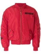 House Of Holland Padded Bomber Jacket - Red