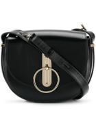 Nina Ricci Disc Buckle Rounded Shoulder Bag - Black