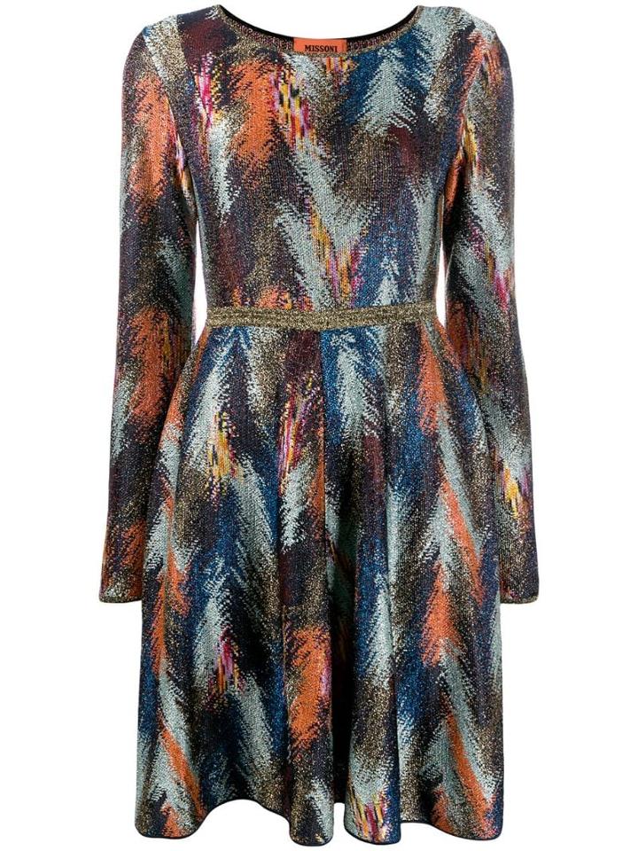 Missoni Skater Midi Dress - Blue