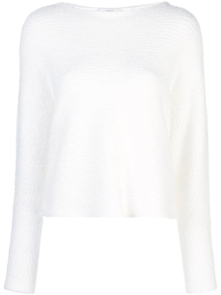 Vince Long-sleeve Fitted Sweater - White