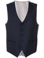 Paoloni Patterned Waistcoat - Blue
