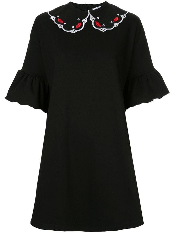 Vivetta Lip Detail Shift Dress - Black