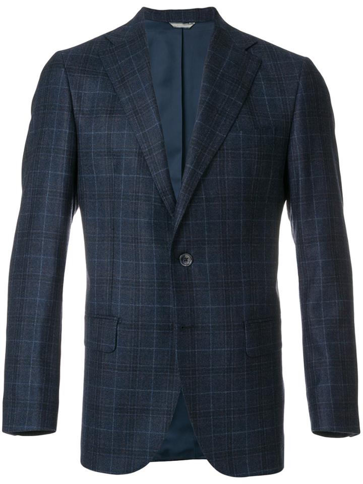 Fashion Clinic Timeless Checked Blazer - Blue