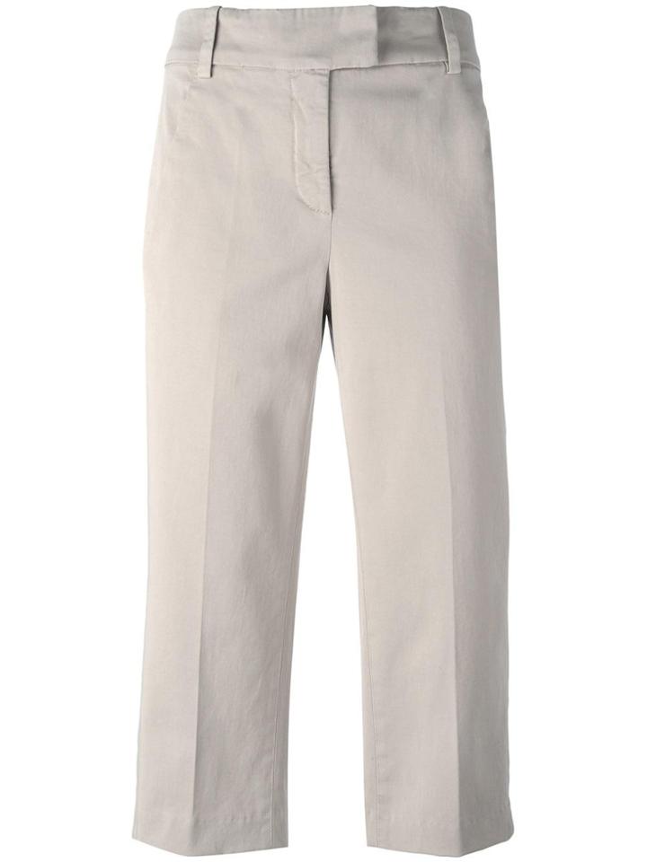 Dondup Ivy Cropped Trousers - Nude & Neutrals
