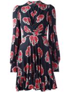 Alexander Mcqueen Poppy Print Dress, Women's, Size: 42, Blue, Viscose