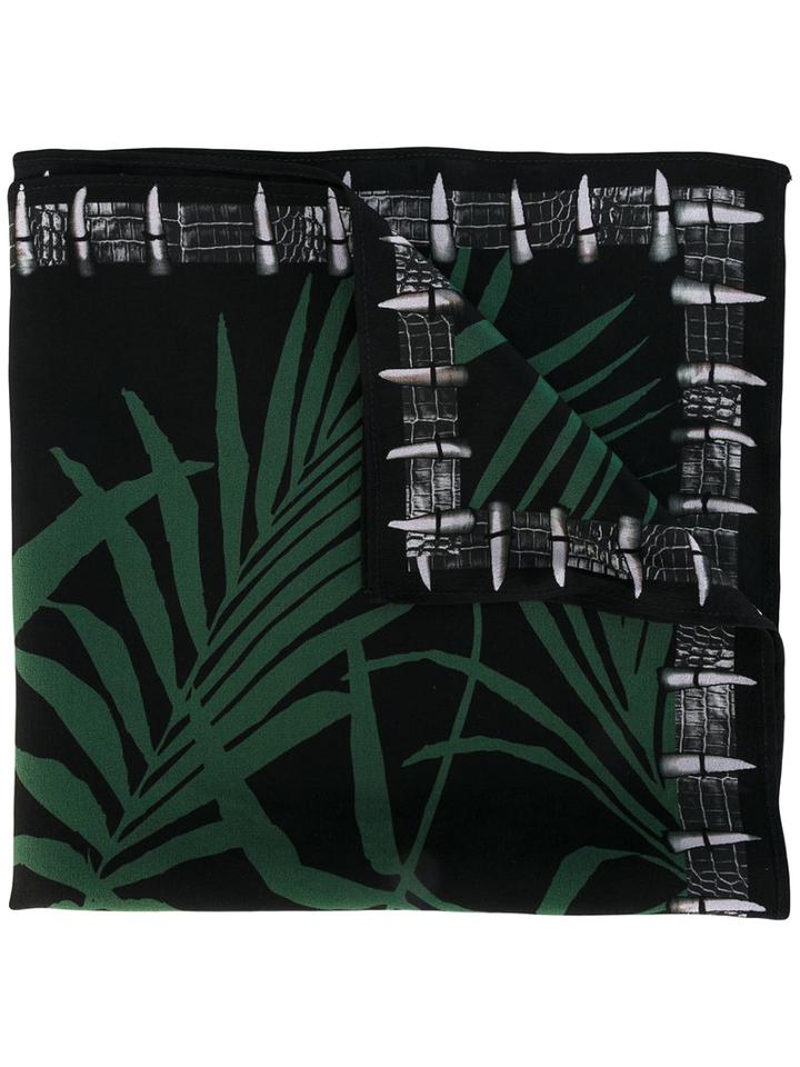 Rockins - Palms Neckerchief - Women - Silk - One Size, Black, Silk