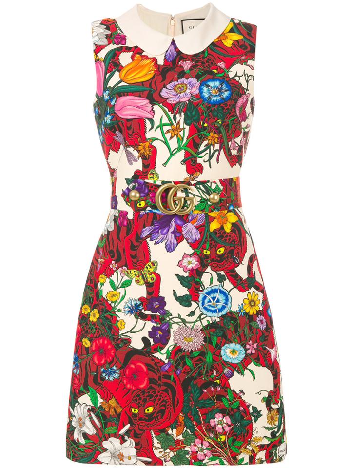 Gucci Floral Print Dress - Multicolour