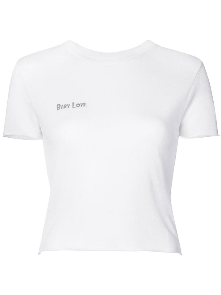 The Elder Statesman - Baby Love T-shirt - Women - Silk/cashmere - M, White, Silk/cashmere