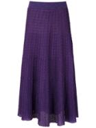 Cecilia Prado Drape Style Midi Skirt - Purple