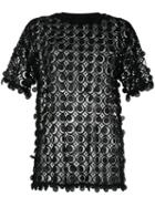 Carven Lace Detail Top, Women's, Size: 36, Black, Polyester