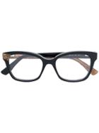 Jimmy Choo Eyewear - Square Frame Glasses - Women - Acetate - One Size, Black, Acetate