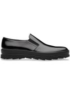 Prada Slip-on Sawtooth Sole Shoes - Black