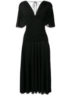 Dvf Diane Von Furstenberg V-neck Midi Dress - Black