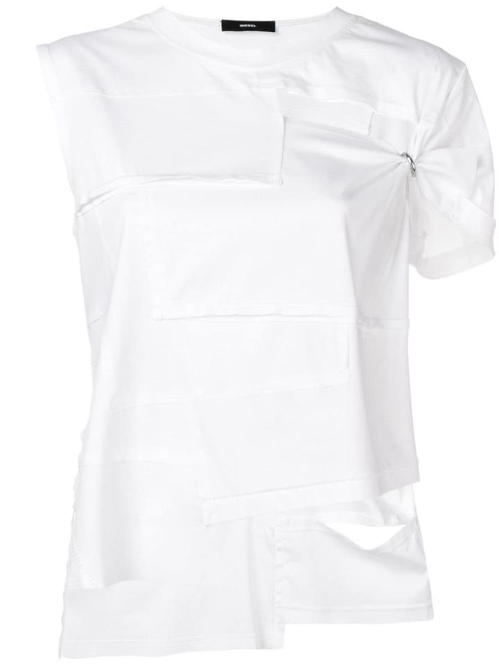Diesel Patchwork Top - White