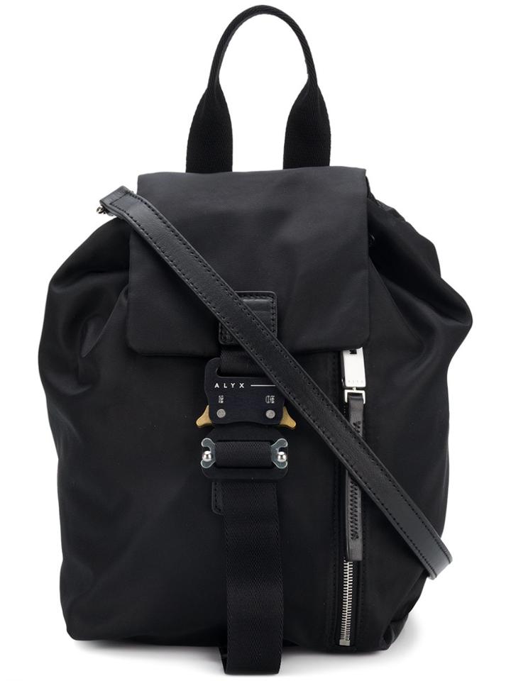 Alyx Logo Plaque Detail Mini Backpack - Black