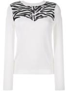 Derek Lam 10 Crosby Thea Zebra Jumper - White