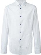 Armani Jeans Polka Dot Print Contrast Fastening Button Down Shirt